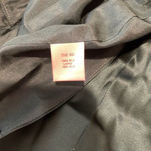 The Sei Silk Forest Green Asymmetric Halter Maxi Dress Size 0 - Picture 8 of 8